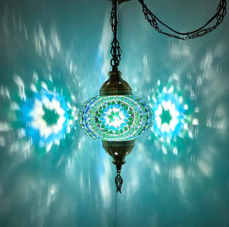 Tiffany 100% Handmade Mosaic Glass Pendant Euroselle