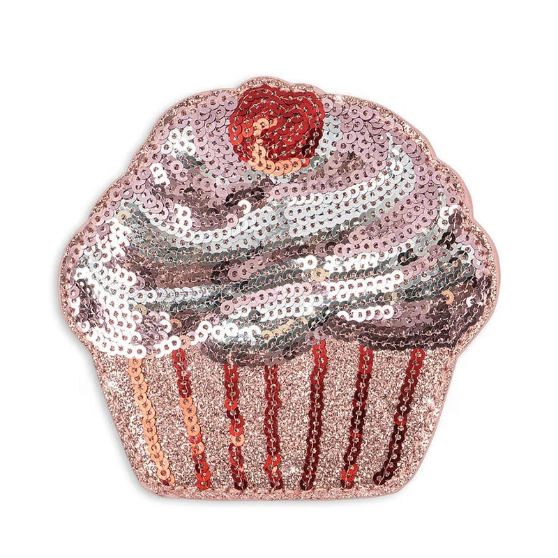 Cupcake-Geldbörse in Glitzerrosa