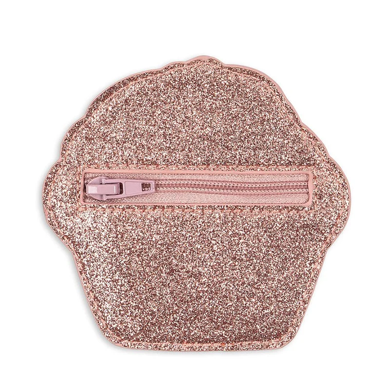 Cupcake-Geldbörse in Glitzerrosa