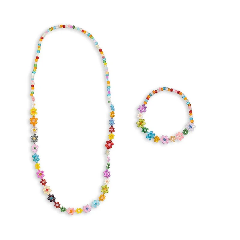 Flower Field Halskette und Armband Multi