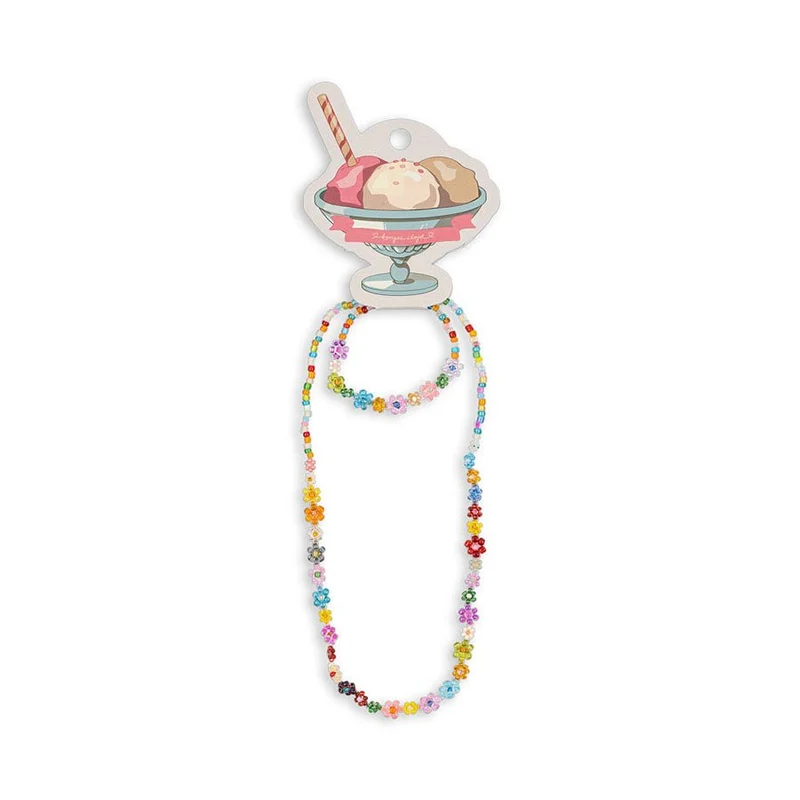 Flower Field Halskette und Armband Multi