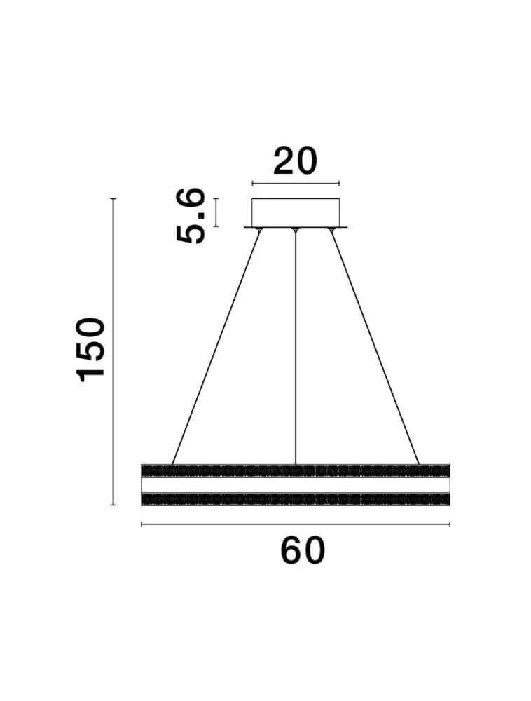Agos LED Pendelleuchte Ø 60cm
