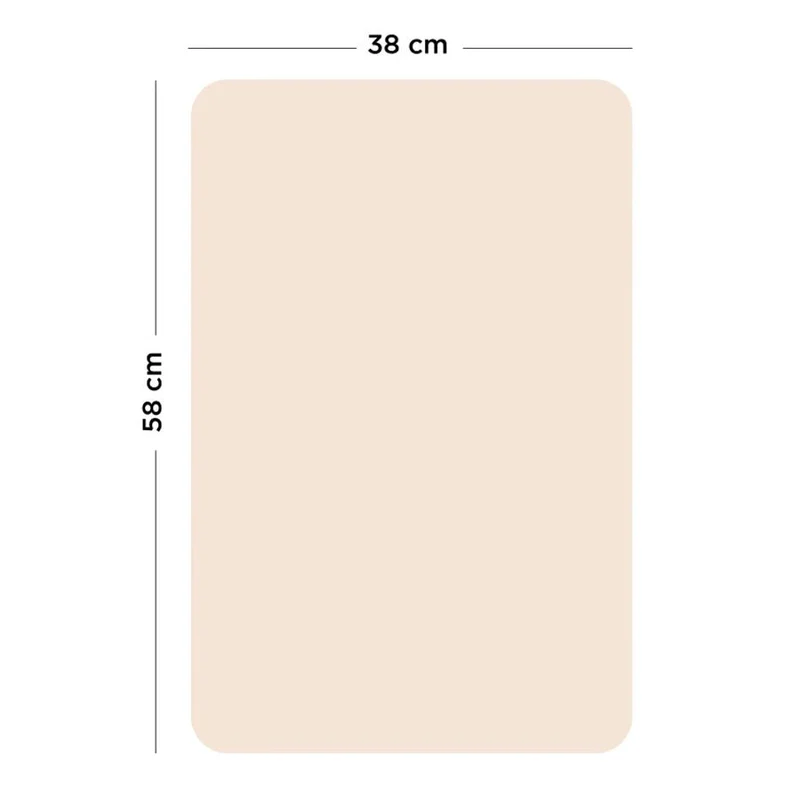 Rechteckiges magnetisches Board in Beige (38 x 58 cm)