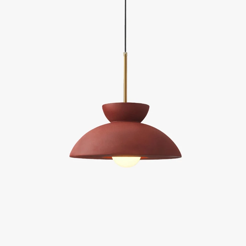 Terra Cotta Vintage Pendant Light, Mid-Century Modern Ceiling Lamp, Euroselle