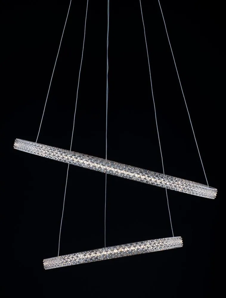 Ginevra LED Pendelleuchte 2-flammig Ø 60,5cm 3000K Schwarz