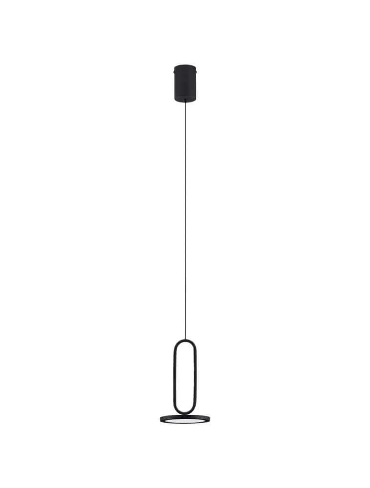 Gea LED Pendelleuchte Ø 13cm 3000K Baldachin Hoch Schwarz