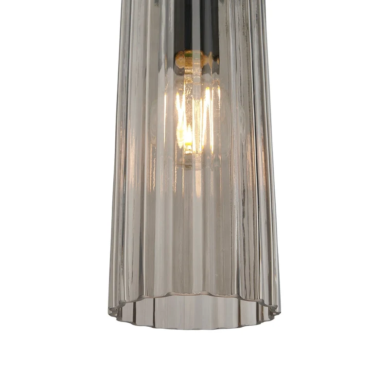 Miella 3 Light Pendant With Fluted Glass By Euroselle