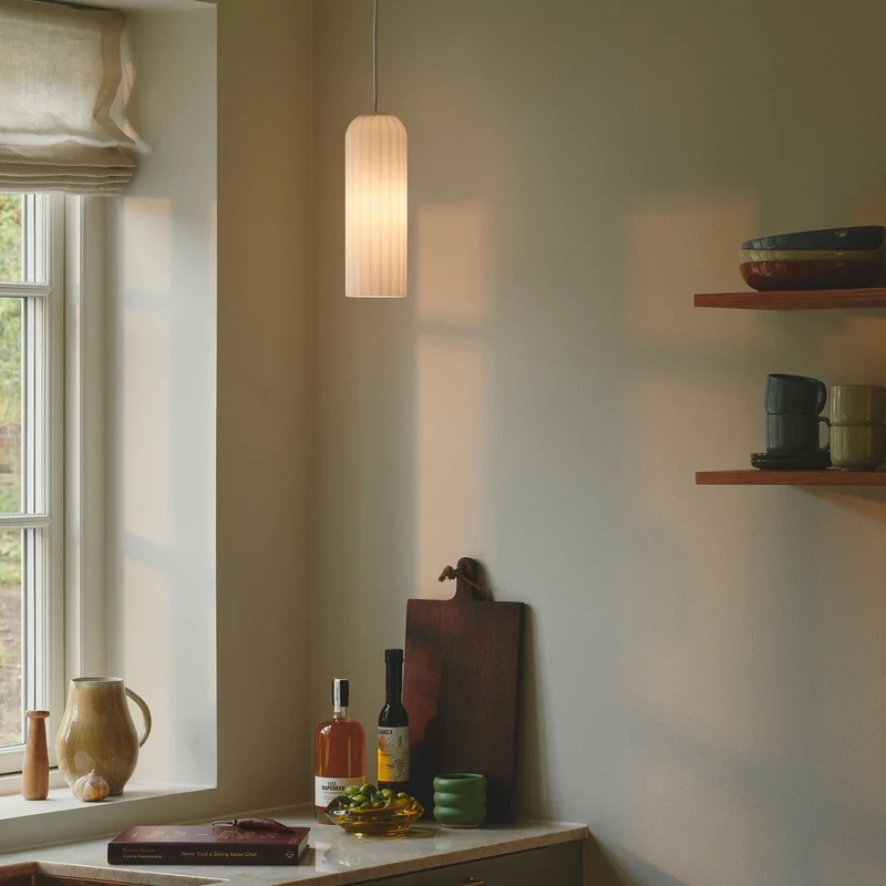 Miella 3 Light Pendant With Fluted Glass By Euroselle