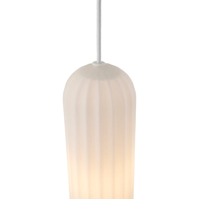 Miella 3 Light Pendant With Fluted Glass By Euroselle