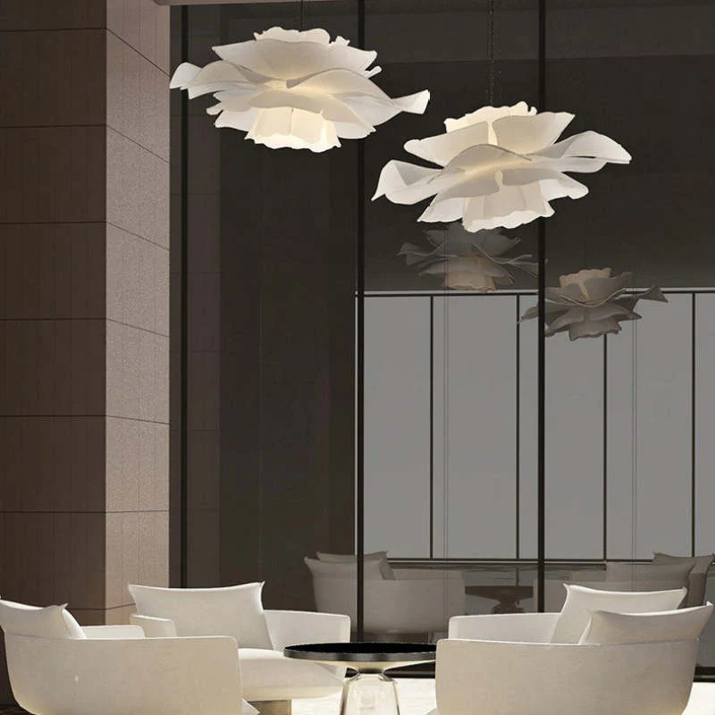 Bella Modern Design Flower Pendant Lamp White Acrylic For Living Room And Bedroom Euroselle