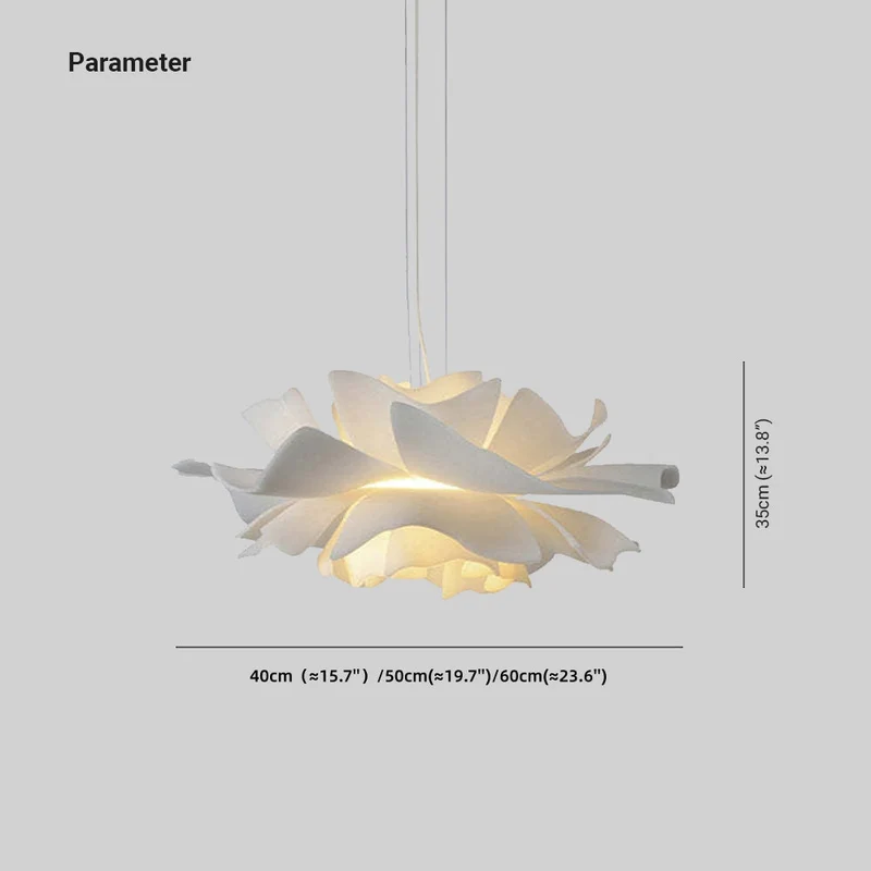 Bella Modern Design Flower Pendant Lamp White Acrylic For Living Room And Bedroom Euroselle