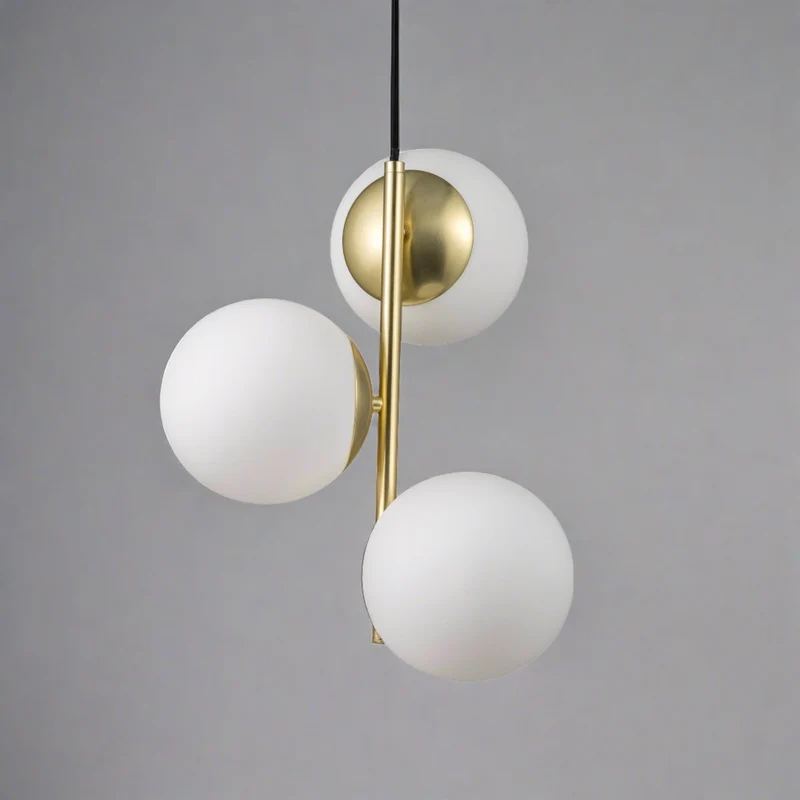 Lilly Pendant Light By Euroselle With Opal White Glass