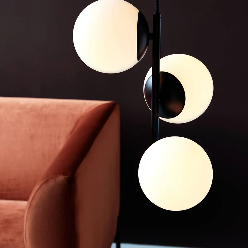 Lilly Pendant Light By Euroselle With Opal White Glass