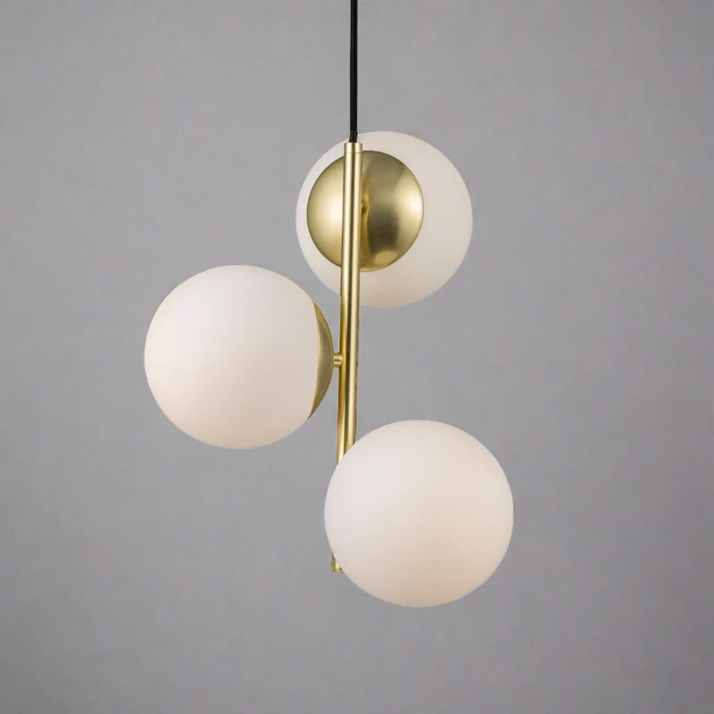 Lilly Pendant Light By Euroselle With Opal White Glass