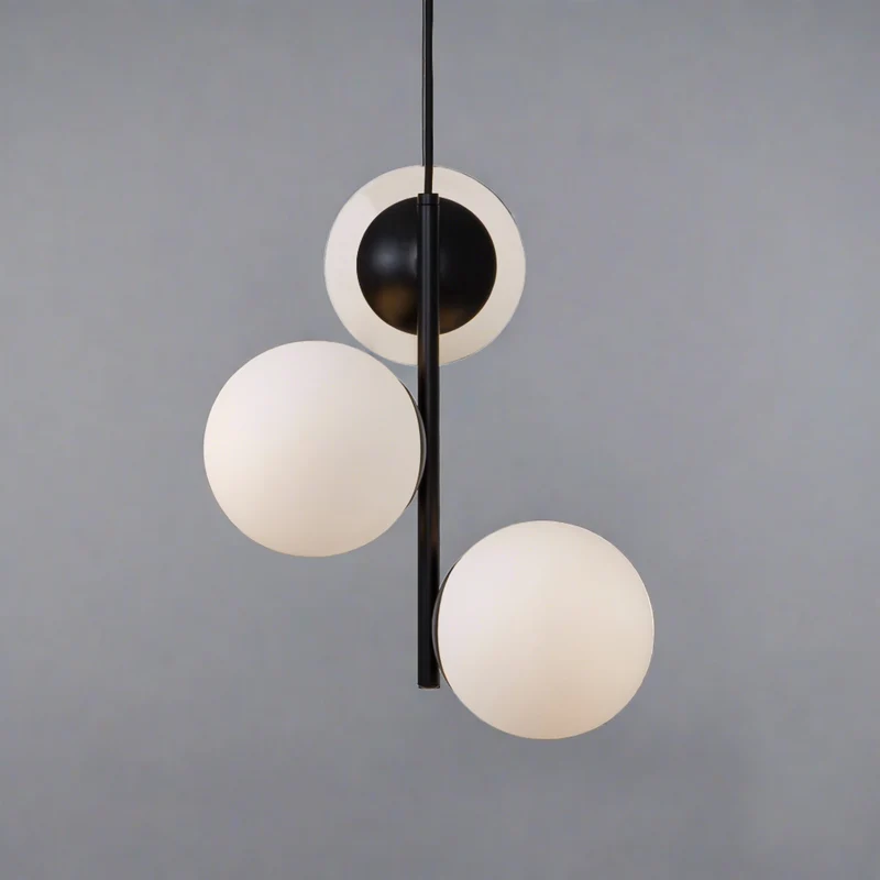 Lilly Pendant Light By Euroselle With Opal White Glass