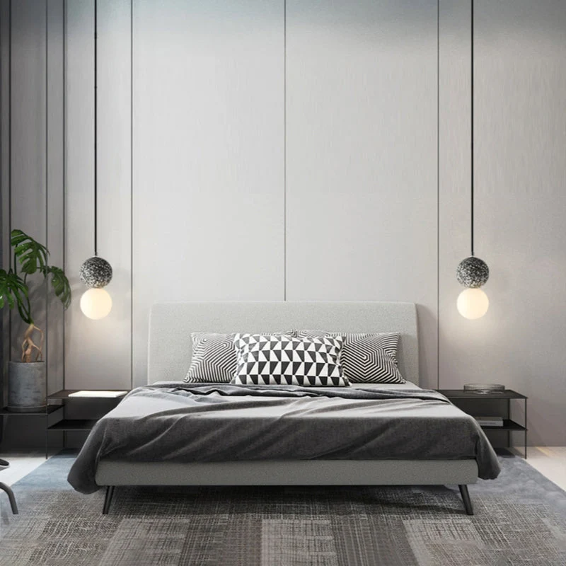 LumaNova Modern Bulbs Small LED Pendant Lamps In Black White Glass For Dining Table