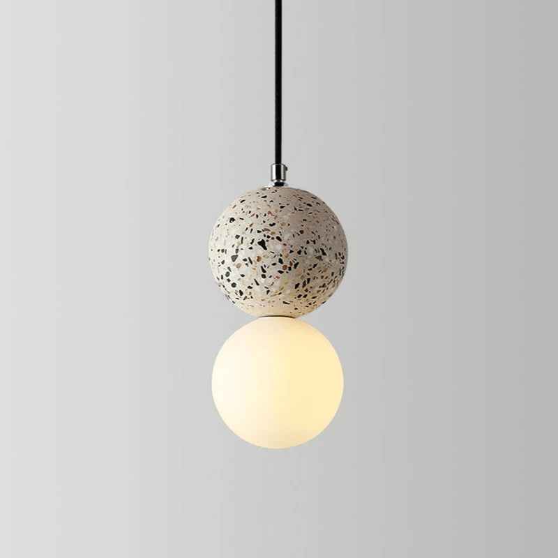 LumaNova Modern Bulbs Small LED Pendant Lamps In Black White Glass For Dining Table