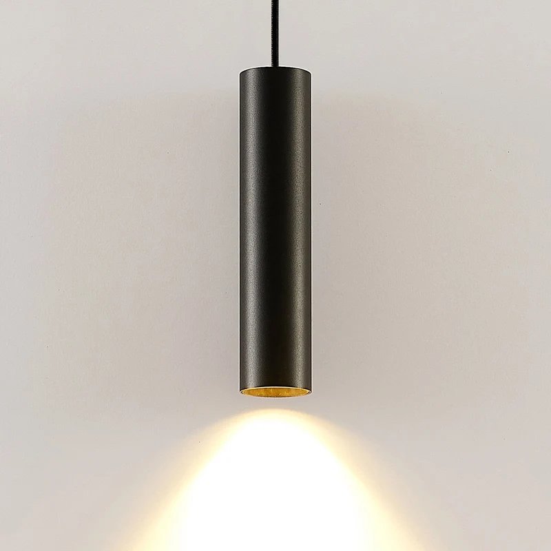 Tube Pendant Light In Black Aluminum From Euroselle