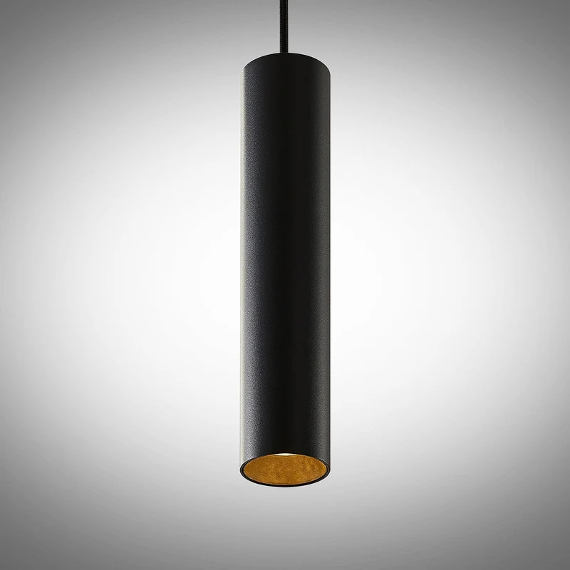 Tube Pendant Light In Black Aluminum From Euroselle