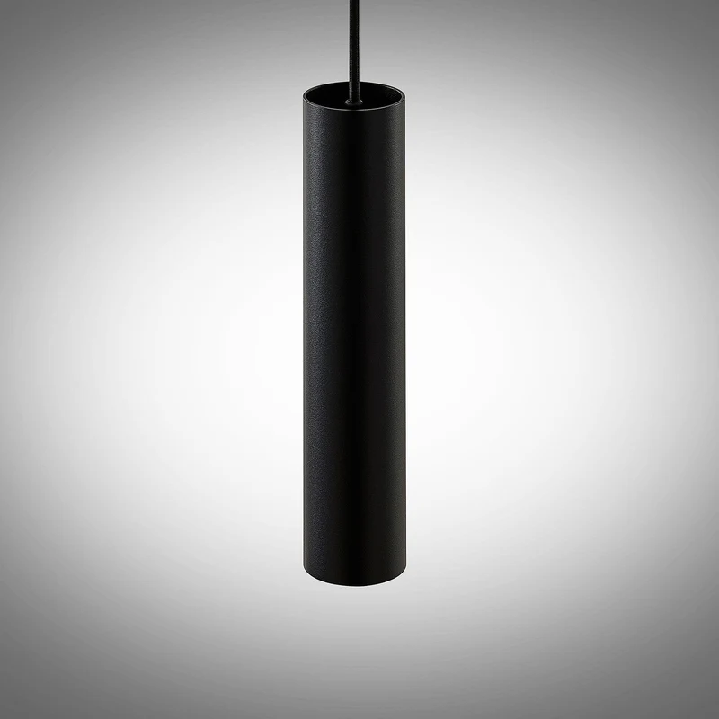 Tube Pendant Light In Black Aluminum From Euroselle