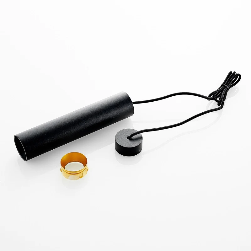 Tube Pendant Light In Black Aluminum From Euroselle