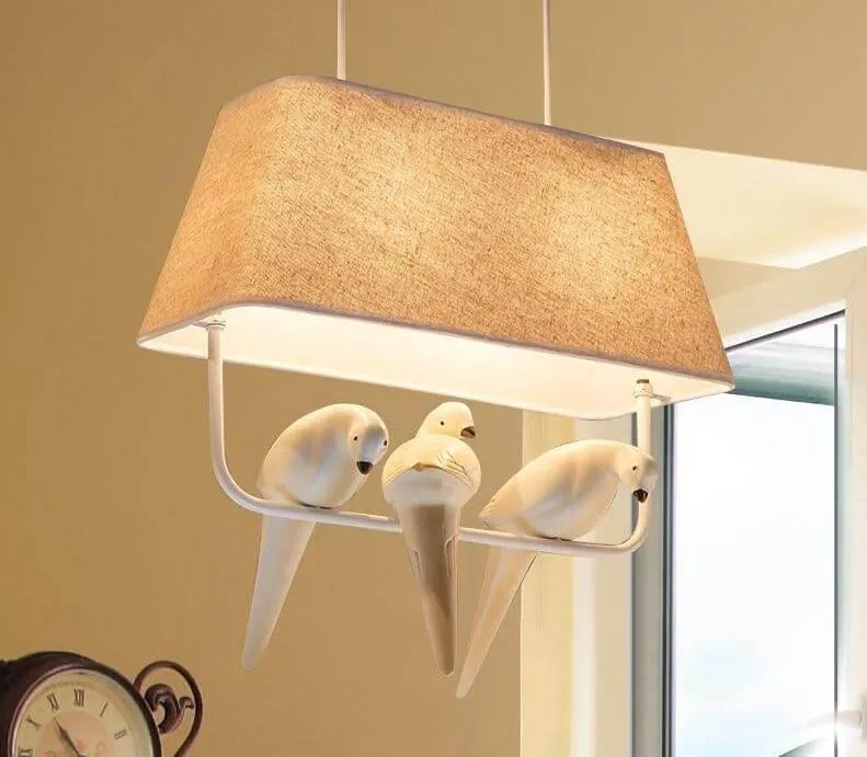 Euroselle Resin Birds Pendant Lights For Home Retro Style