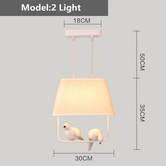 Euroselle Resin Birds Pendant Lights For Home Retro Style