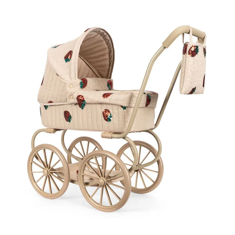 Minnie Tüll Puppenwagen Erdbeere