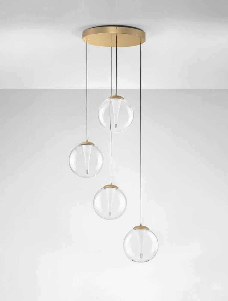 Galeo Pendelleuchte 4-flammig Ø 56cm 3000K Gold