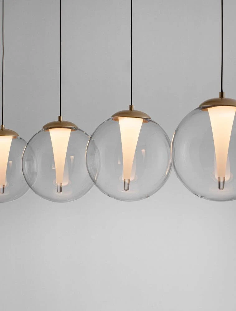 Galeo Pendelleuchte 4-flammig Balken 120cm 3000K Gold