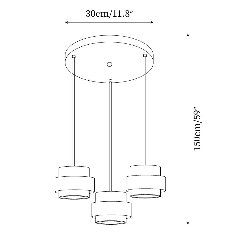 Arvella Cylindrical Travertine Pendant Light Euroselle