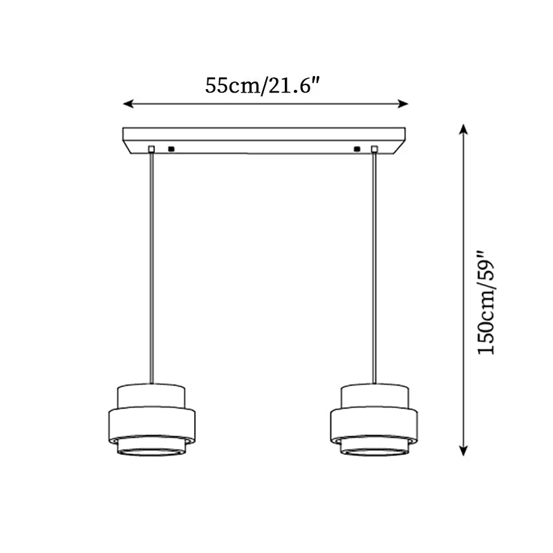 Arvella Cylindrical Travertine Pendant Light Euroselle