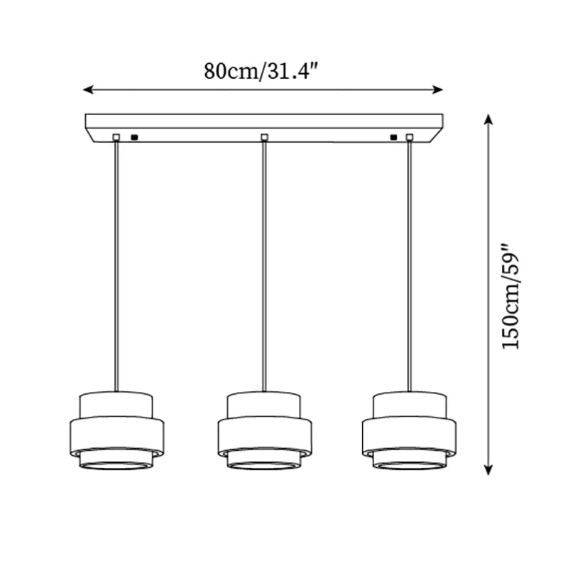 Arvella Cylindrical Travertine Pendant Light Euroselle