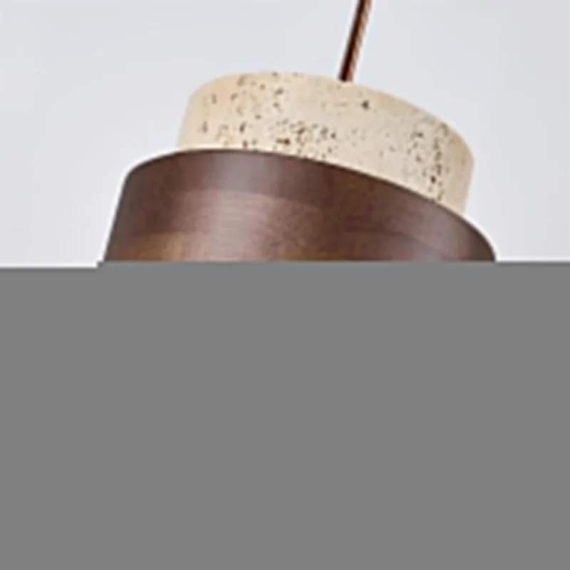 Arvella Cylindrical Travertine Pendant Light Euroselle