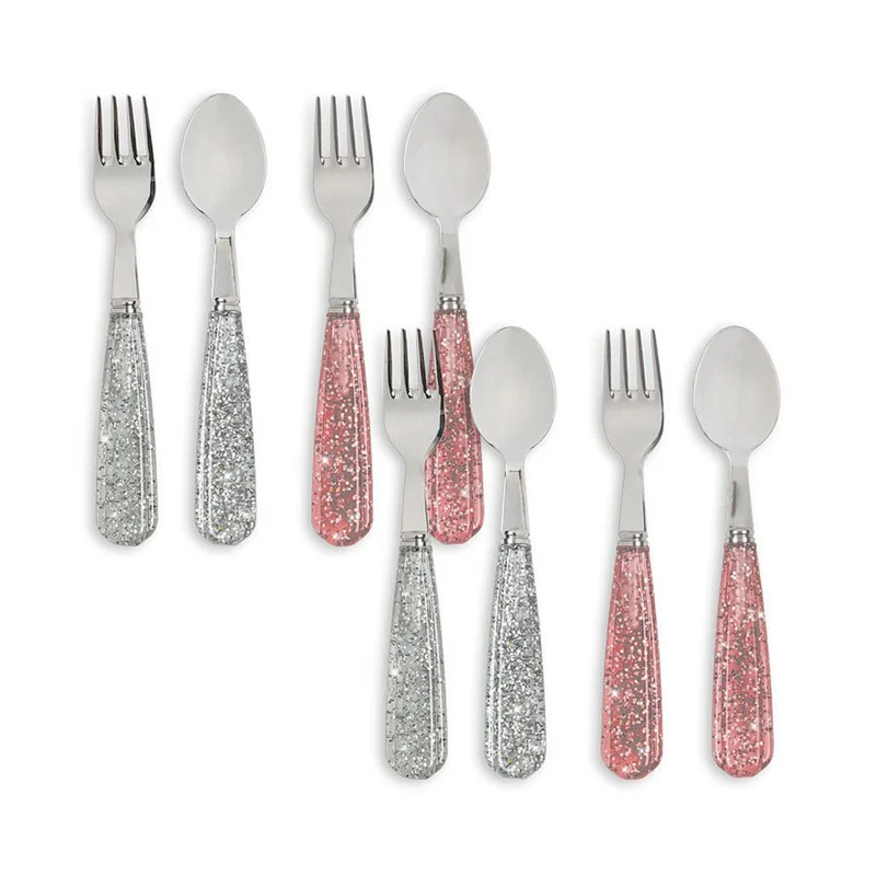 8-er-Pack Besteckset Sparkling Blush/Sparkling Blue