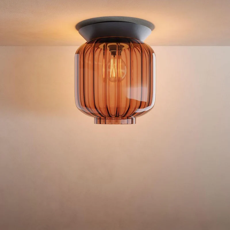 s.luce Velo Glas-Deckenleuchte E27