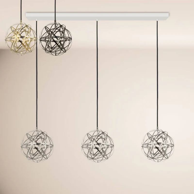 s.luce Atom LED Esstisch-Pendelleuchte 2 bis 5-flammig Balken 120cm
