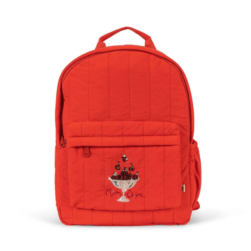 Juno Pailletten-Rucksack feuerrot