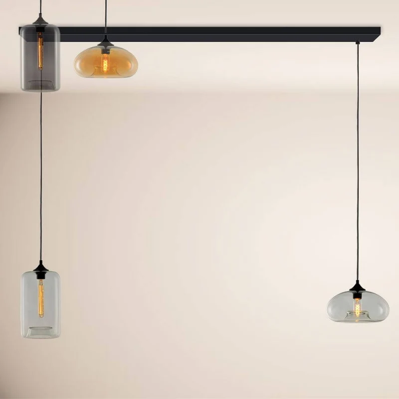 s.luce Cruet Esszimmerlampe 2 bis 5-flammig Balken 160cm
