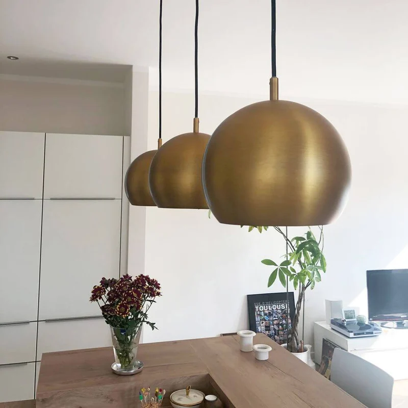 s.luce Ball Esstisch-Pendelleuchte drehbarer Schirm Ø 20cm 160cm Baldachin