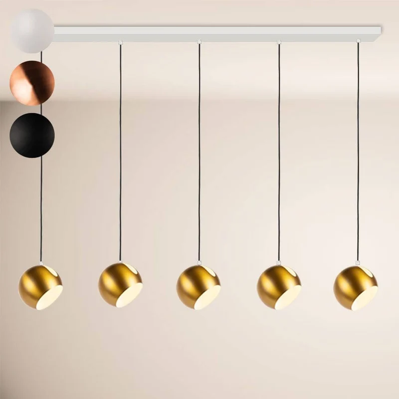s.luce Ball Esstisch-Pendelleuchte drehbarer Schirm Ø 20cm 160cm Baldachin