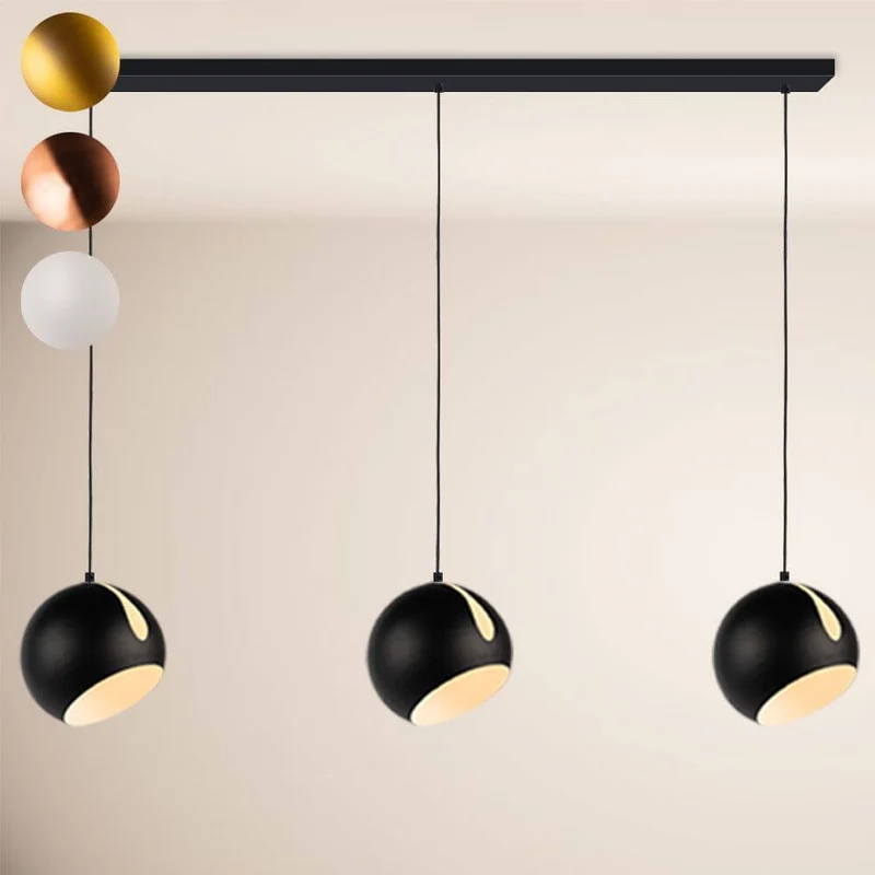 s.luce Ball Esstisch-Hängeleuchte Ø 30cm drehbarer Schirm 160cm Baldachin