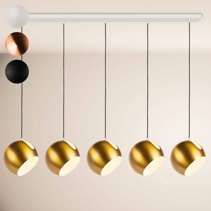 s.luce Ball Esstisch-Hängeleuchte Ø 30cm drehbarer Schirm 160cm Baldachin