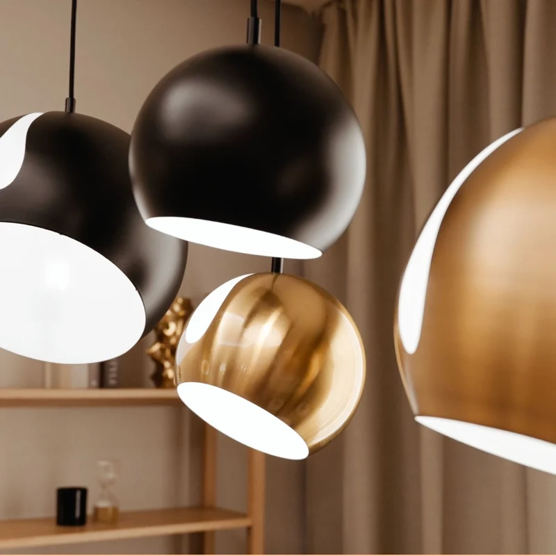 s.luce Ball Metall Esszimmerlampe Kombination Ø 20cm 120cm