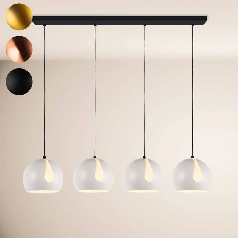 s.luce Ball Esstisch-Hängelampe Ø 30cm drehbarer Schirm 120cm