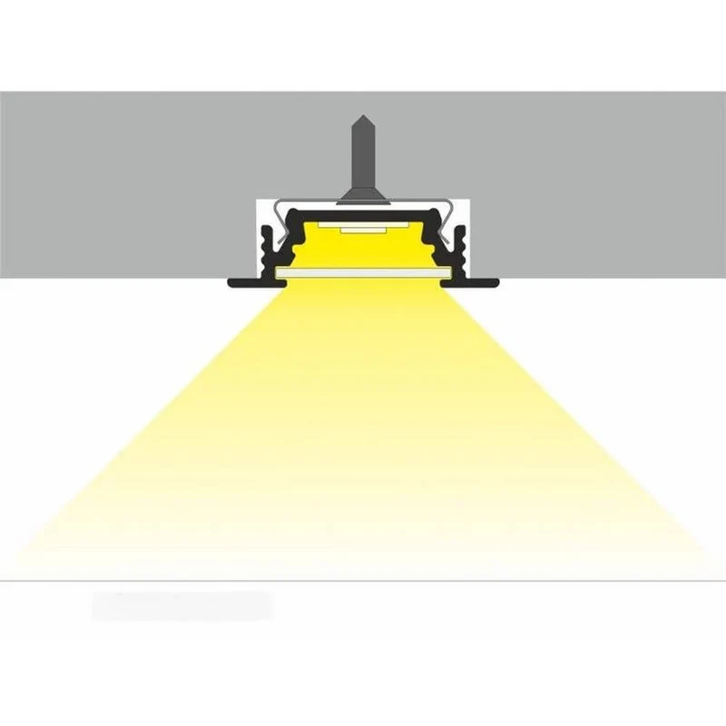 Einbauprofil schmal 200cm Alu-eloxiert ohne Abdeckung für LED-Strips