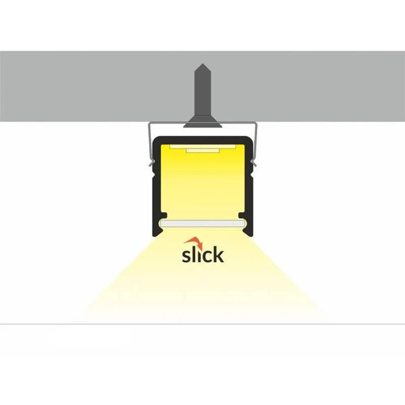 Aufbauprofil micro 200cm Alu-eloxiert ohne Abdeckung für LED-Strips