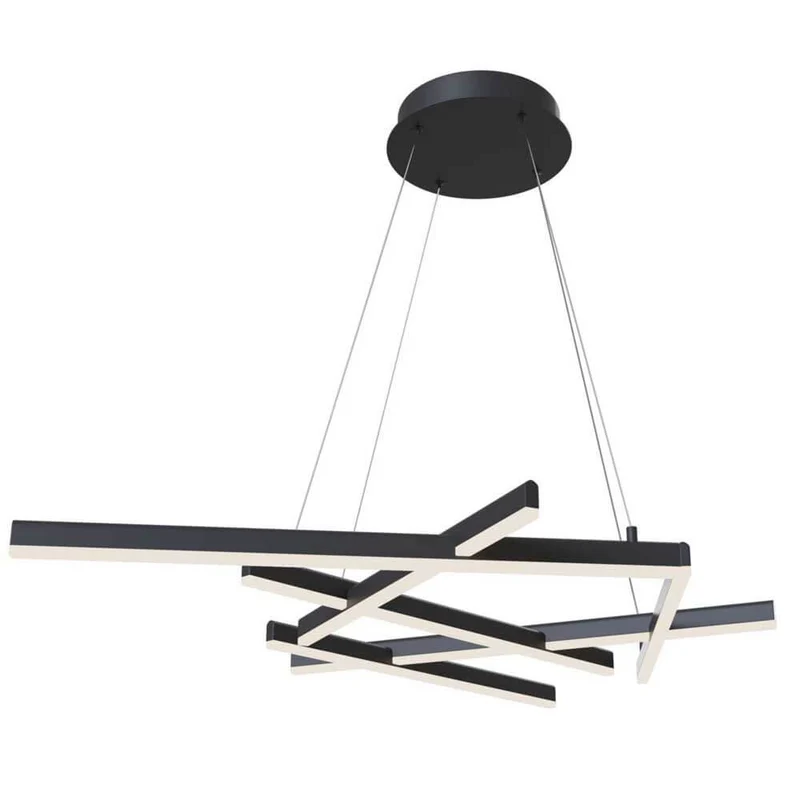 Hängelampe Lines mit LED-Stäben 100cm 4500lm Schwarz