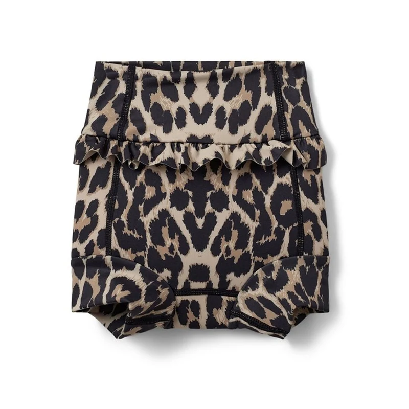 Bethsb Badehose hellbraun mit Leopardenmuster