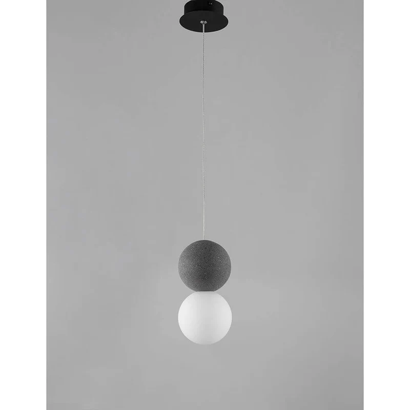 Zero Kugel Hängelampe Beton, Glas